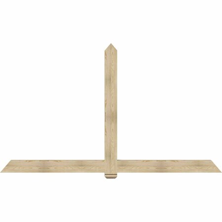 Ekena Millwork Eugene Rough Sawn Timber Gable Bracket, Douglas Fir, 108"W x 63"H x 4"D x 6"F, 14/12 Pitch GBW108X63X0406EUG00RDF